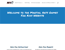 Tablet Screenshot of martialartsgamesforkids.com